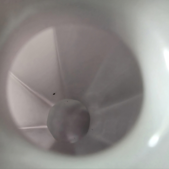 Hand Blown Fluted Art Milk Glass Vase Vintage MCM Purple Scalloped Art Deco 70s - Picture 5 of 5